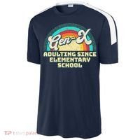 Gen X Adulting Since Elementary School Generation Xers Sport-Tek Competitor United Soccer Jersey thumb 2