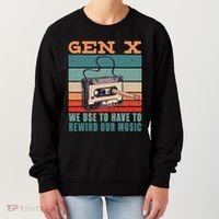 Gen X Cassette Tape Pencil Retro Music Women's Sweatshirt thumb 0