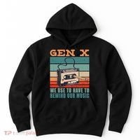Gen X Cassette Tape Pencil Retro Music Hoodie thumb 0
