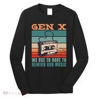Gen X Cassette Tape Pencil Retro Music Long Sleeve Shirt thumb 0