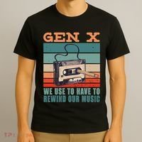 Gen X Cassette Tape Pencil Retro Music T-Shirt thumb 3