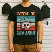 Gen X Cassette Tape Pencil Retro Music T-Shirt thumb 6