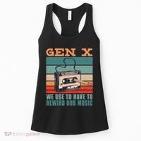 Gen X Cassette Tape Pencil Retro Music Women's Tank Top thumb 0