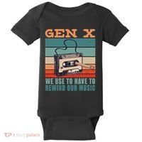 Gen X Cassette Tape Pencil Retro Music Baby Bodysuit thumb 0