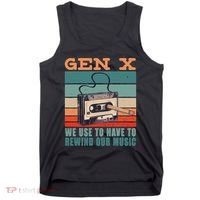 Gen X Cassette Tape Pencil Retro Music Tank Top thumb 0