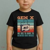 Gen X Cassette Tape Pencil Retro Music Toddler T-Shirt thumb 2