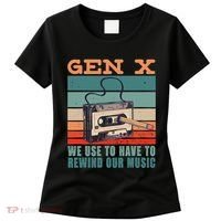 Gen X Cassette Tape Pencil Retro Music Women's T-Shirt thumb 0