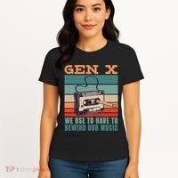 Gen X Cassette Tape Pencil Retro Music Women's T-Shirt thumb 4