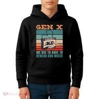 Gen X Cassette Tape Pencil Retro Music Kids Hoodie thumb 4
