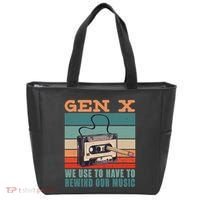 Gen X Cassette Tape Pencil Retro Music Tote Bag thumb 0