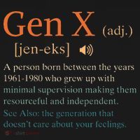 Gen X Definition Funny Sarcasm Humor 1960 1980 Birthday Apron thumb 3