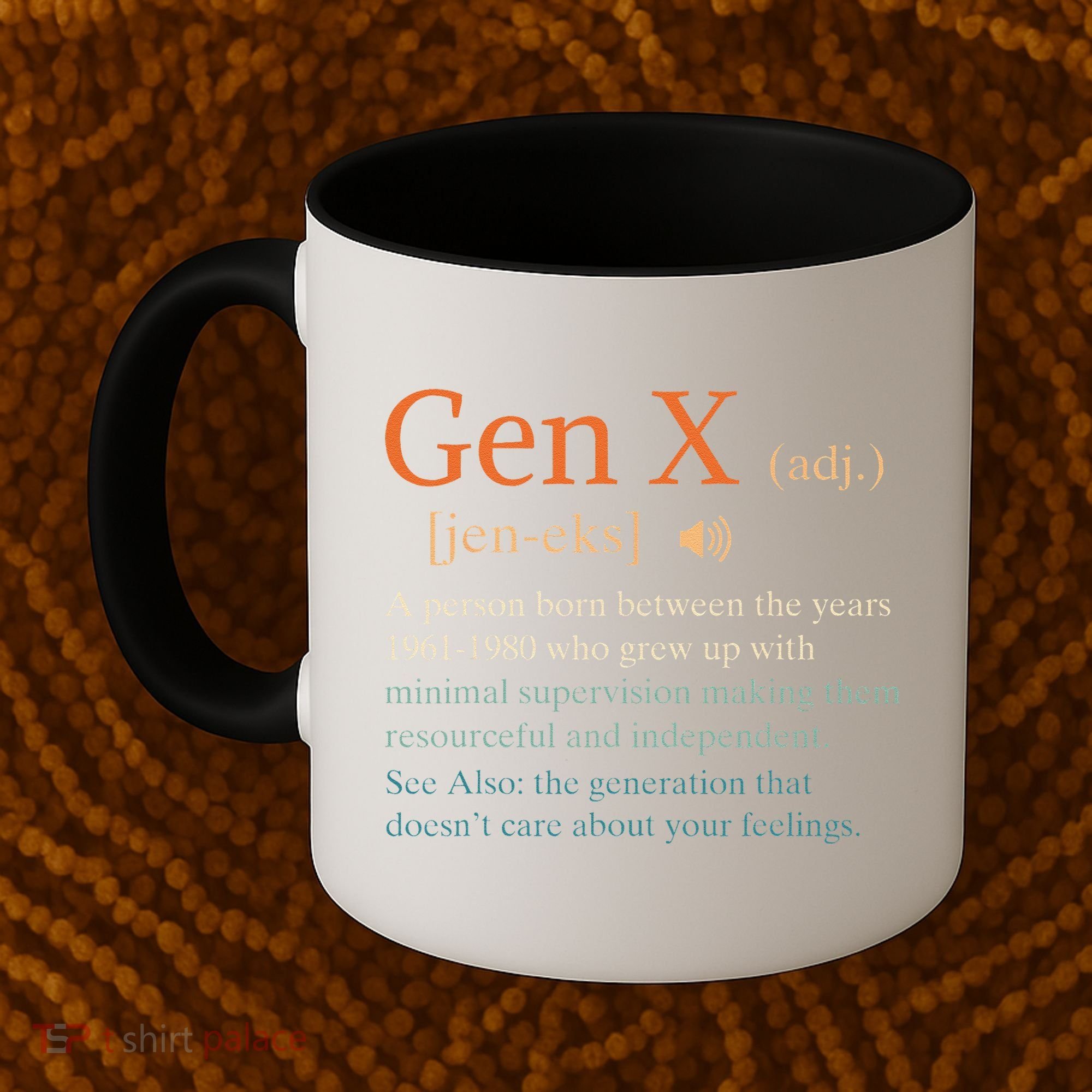 Gen X Definition Funny Sarcasm Humor 1960 1980 Birthday Coffee Mug