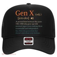 Gen X Definition Funny Sarcasm Humor 1960 1980 Birthday Hat thumb 0