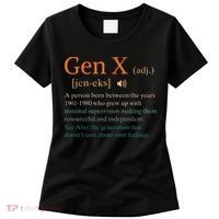 Gen X Definition Funny Sarcasm Humor 1960 1980 Birthday Women's T-Shirt thumb 0