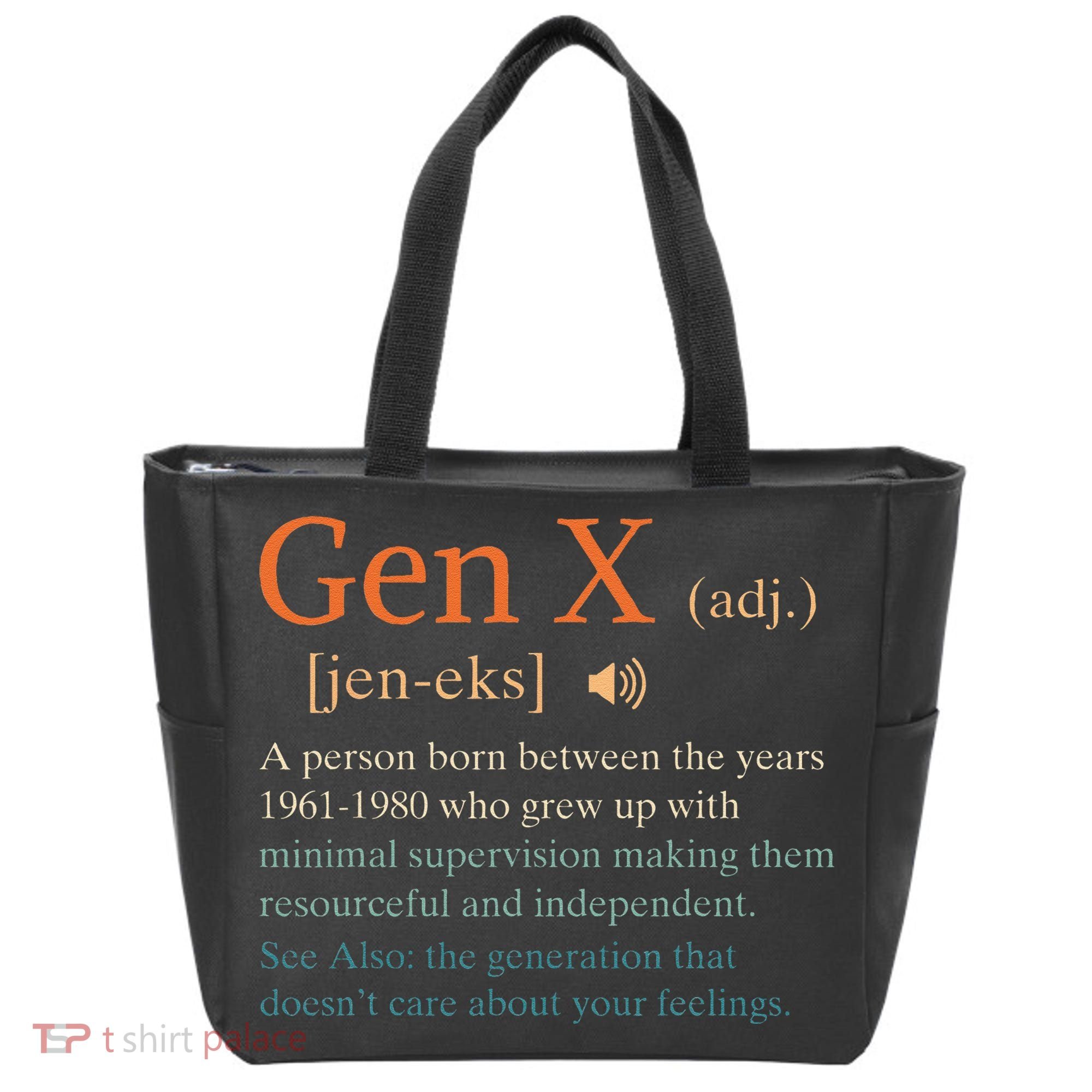 Gen X Definition Funny Sarcasm Humor 1960 1980 Birthday Tote Bag