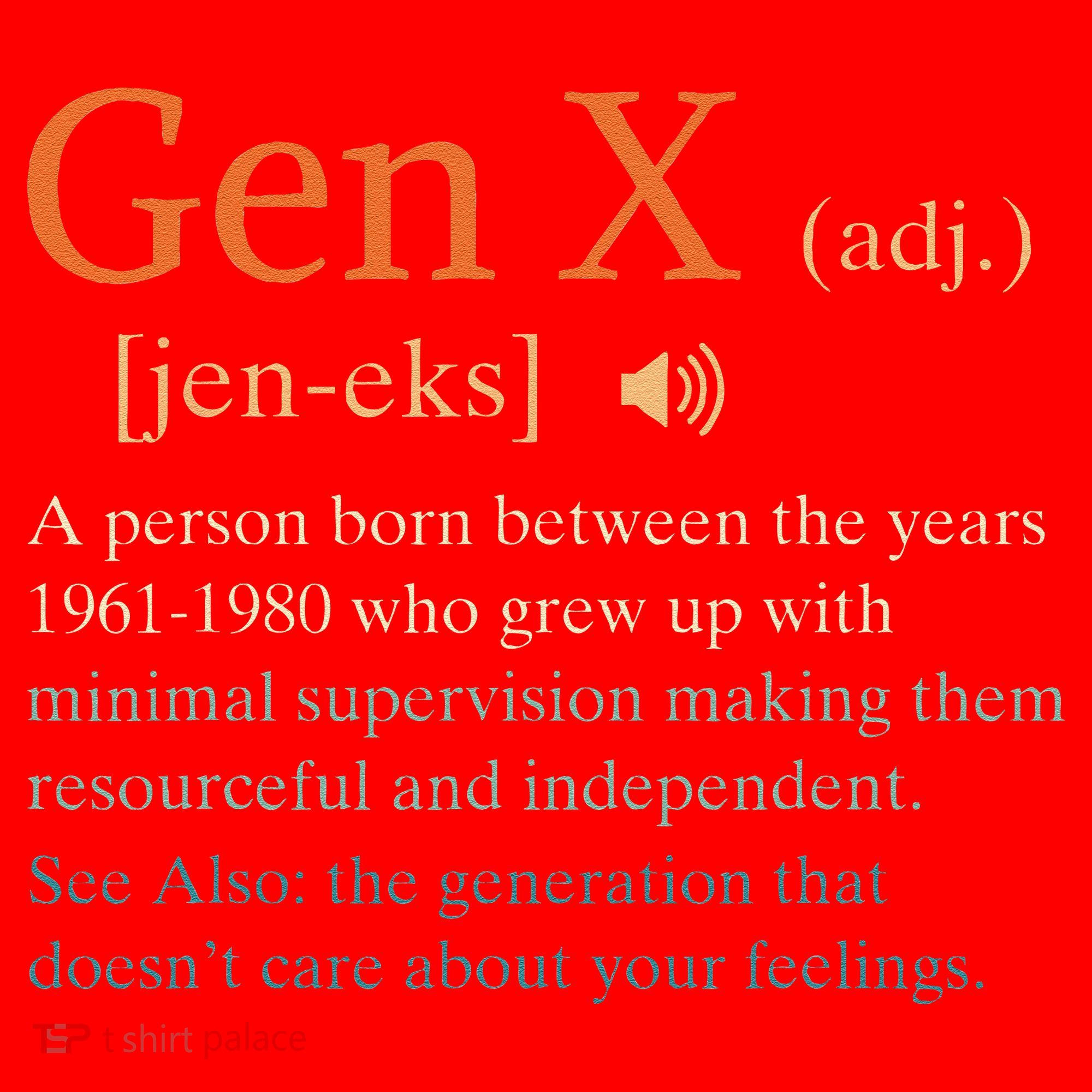Gen X Definition Funny Sarcasm Humor 1960 1980 Birthday Santa Hat