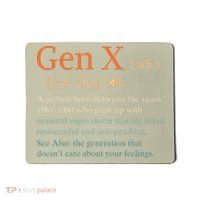 Gen X Definition Funny Sarcasm Humor 1960 1980 Birthday Mousepad thumb 0