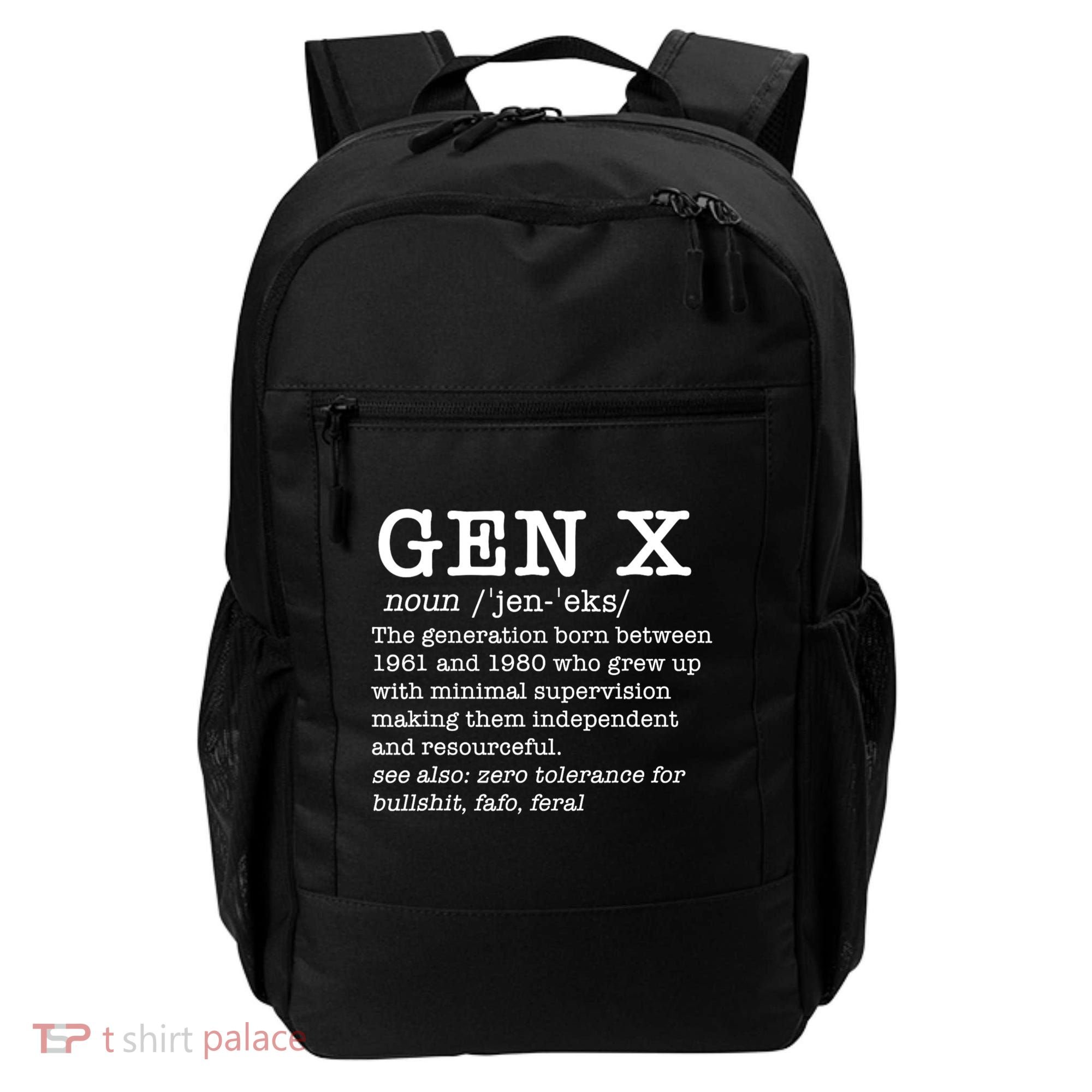 Gen X Funny Dictionary Generation Xer We DonT Care Meme Backpack