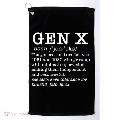 Gen X Funny Dictionary Generation Xer We DonT Care Meme Golf Towel