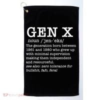 Gen X Funny Dictionary Generation Xer We DonT Care Meme Golf Towel thumb 0