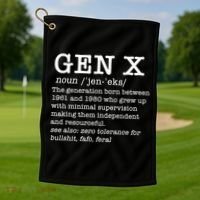 Gen X Funny Dictionary Generation Xer We DonT Care Meme Golf Towel thumb 1