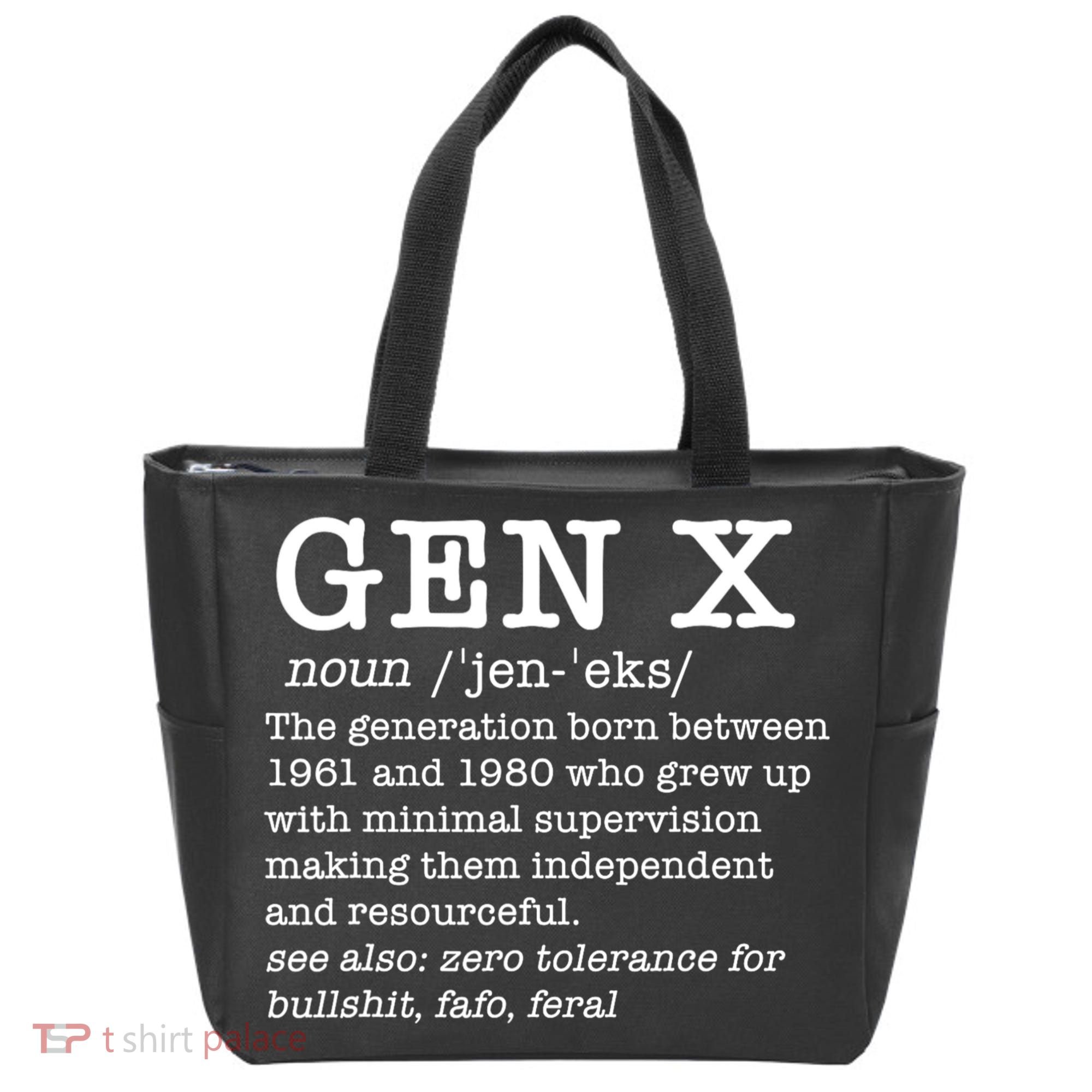 Gen X Funny Dictionary Generation Xer We DonT Care Meme Tote Bag