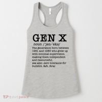 Gen X Funny Dictionary Generation Xer We DonT Care Meme Women's Tank Top thumb 0