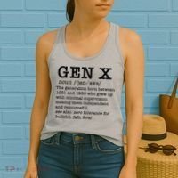 Gen X Funny Dictionary Generation Xer We DonT Care Meme Women's Tank Top thumb 2