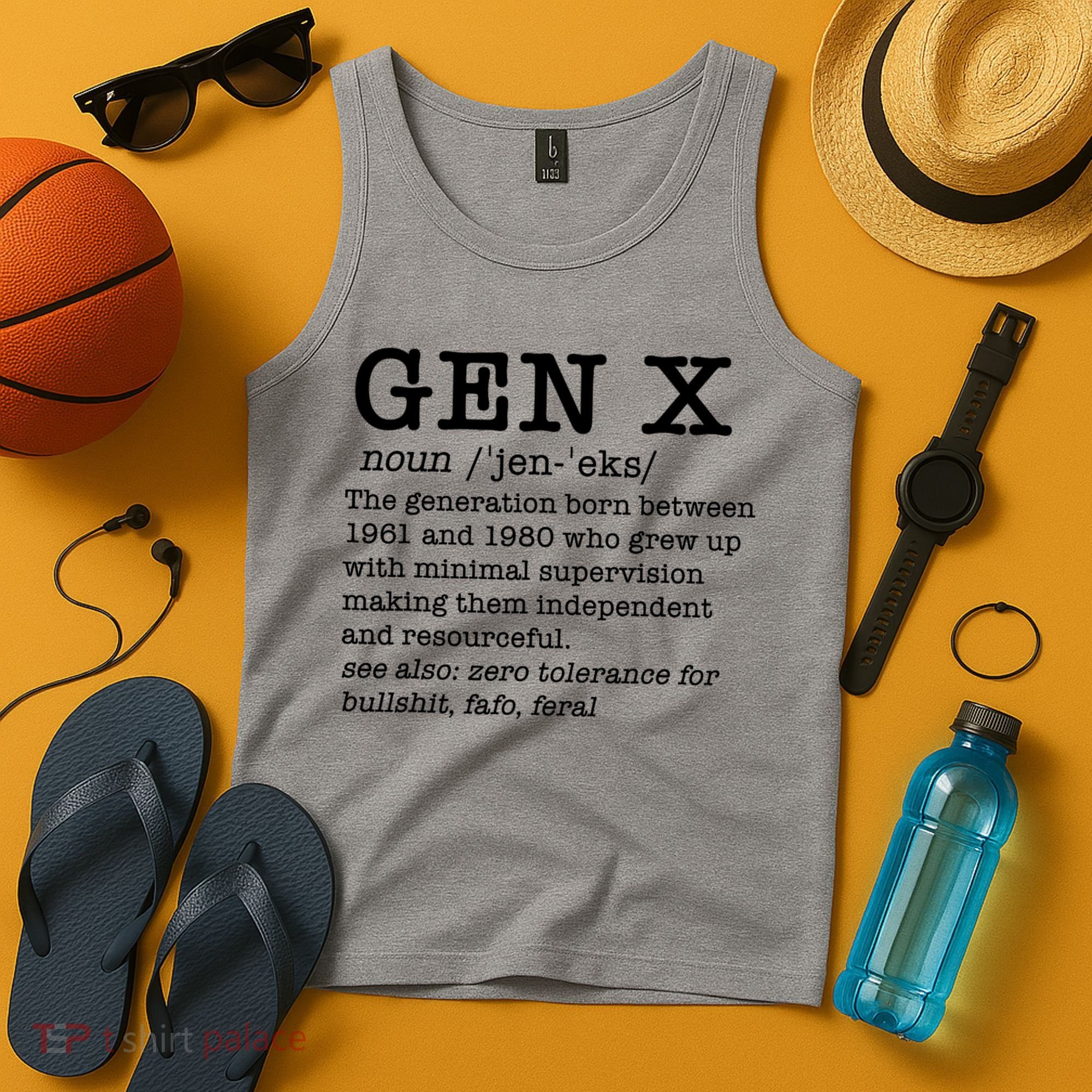 Gen X Funny Dictionary Generation Xer We DonT Care Meme Tank Top