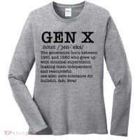 Gen X Funny Dictionary Generation Xer We DonT Care Meme Women's Long Sleeve Shirt thumb 0