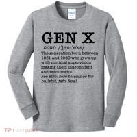 Gen X Funny Dictionary Generation Xer We DonT Care Meme Kids Long Sleeve Shirt thumb 0