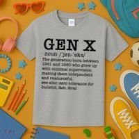 Gen X Funny Dictionary Generation Xer We DonT Care Meme Kids T-Shirt thumb 3