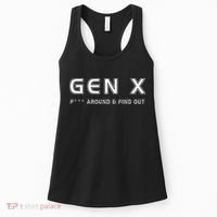 Gen X F Around & Find Out Funny Humor Generation X Retro Women's Tank Top thumb 0