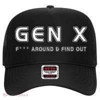 Gen X F Around & Find Out Funny Humor Generation X Retro Hat thumb 0