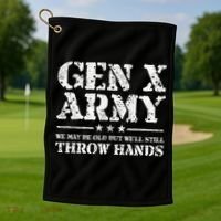 Gen X Gen Xer Generation X Throw Hands Golf Towel thumb 1