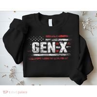 Generation X Gen Xer Gen X American Flag Gen X Sweatshirt thumb 2