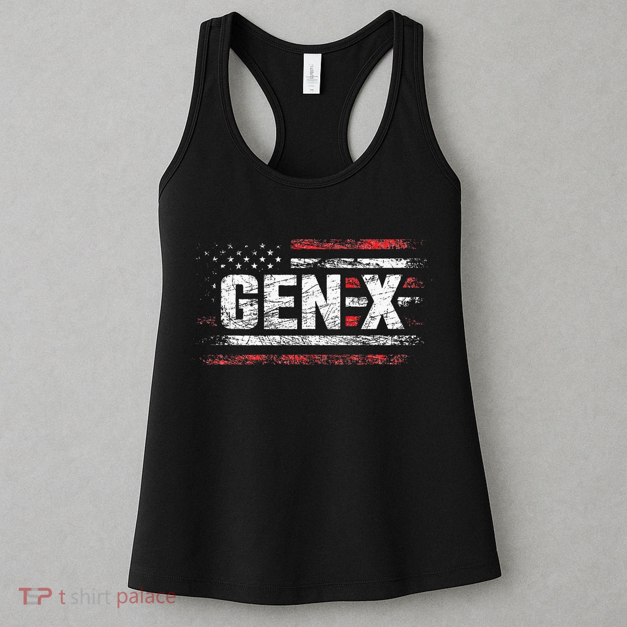 Generation X Gen Xer Gen X American Flag Gen X Women's Tank Top
