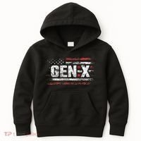 Generation X Gen Xer Gen X American Flag Gen X Kids Hoodie thumb 0