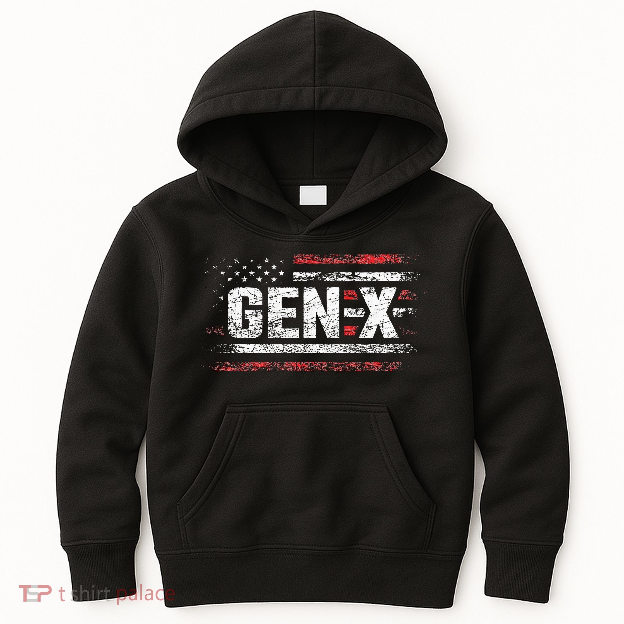 Generation X Gen Xer Gen X American Flag Gen X Kids Hoodie