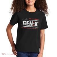 Generation X Gen Xer Gen X American Flag Gen X Kids T-Shirt thumb 2