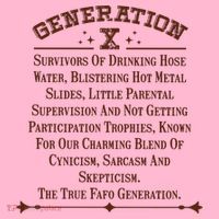 Gen X Generation X Raised On Hose Water And Neglect Nostalgia Coaster thumb 2