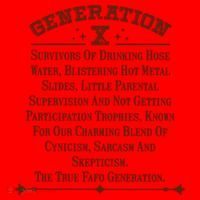 Gen X Generation X Raised On Hose Water And Neglect Nostalgia Santa Hat thumb 1