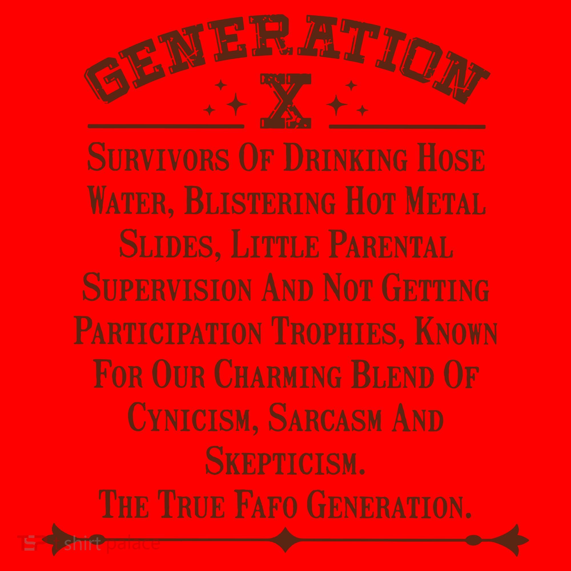 Gen X Generation X Raised On Hose Water And Neglect Nostalgia Santa Hat