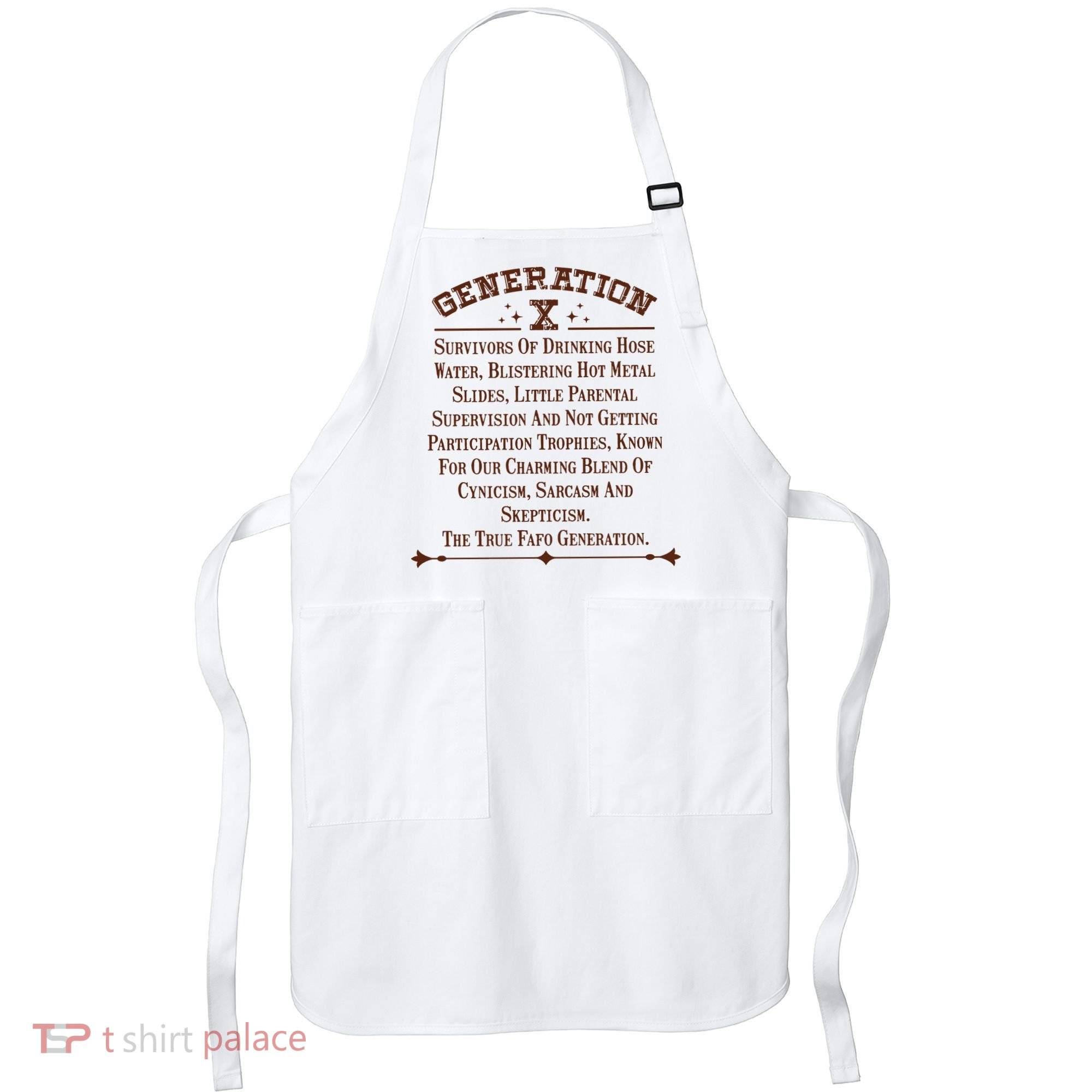 Gen X Generation X Raised On Hose Water And Neglect Nostalgia Apron