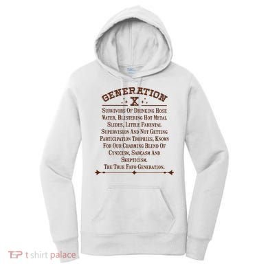 Gen X Generation X Raised On Hose Water And Neglect Nostalgia Women's Hoodie