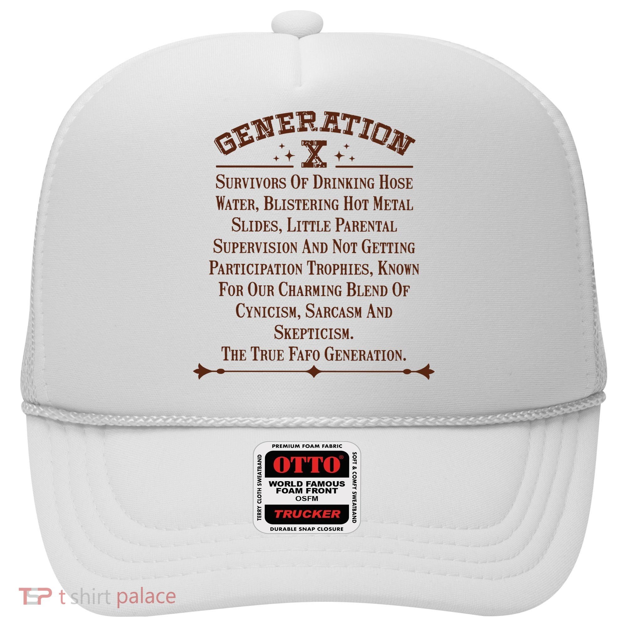 Gen X Generation X Raised On Hose Water And Neglect Nostalgia Hat