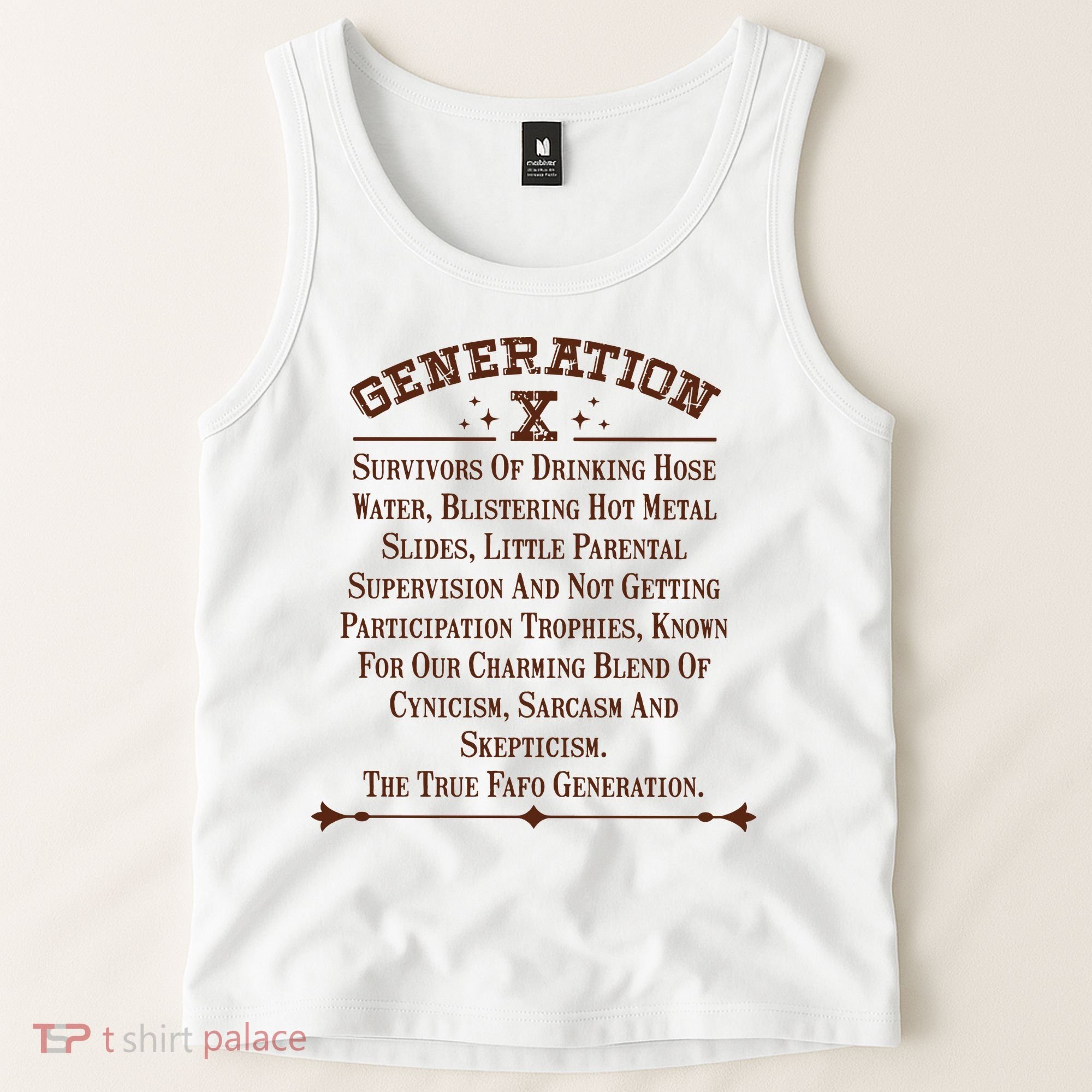 Gen X Generation X Raised On Hose Water And Neglect Nostalgia Tank Top