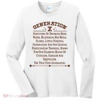 Gen X Generation X Raised On Hose Water And Neglect Nostalgia Women's Long Sleeve Shirt thumb 0