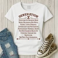 Gen X Generation X Raised On Hose Water And Neglect Nostalgia Women's T-Shirt thumb 3