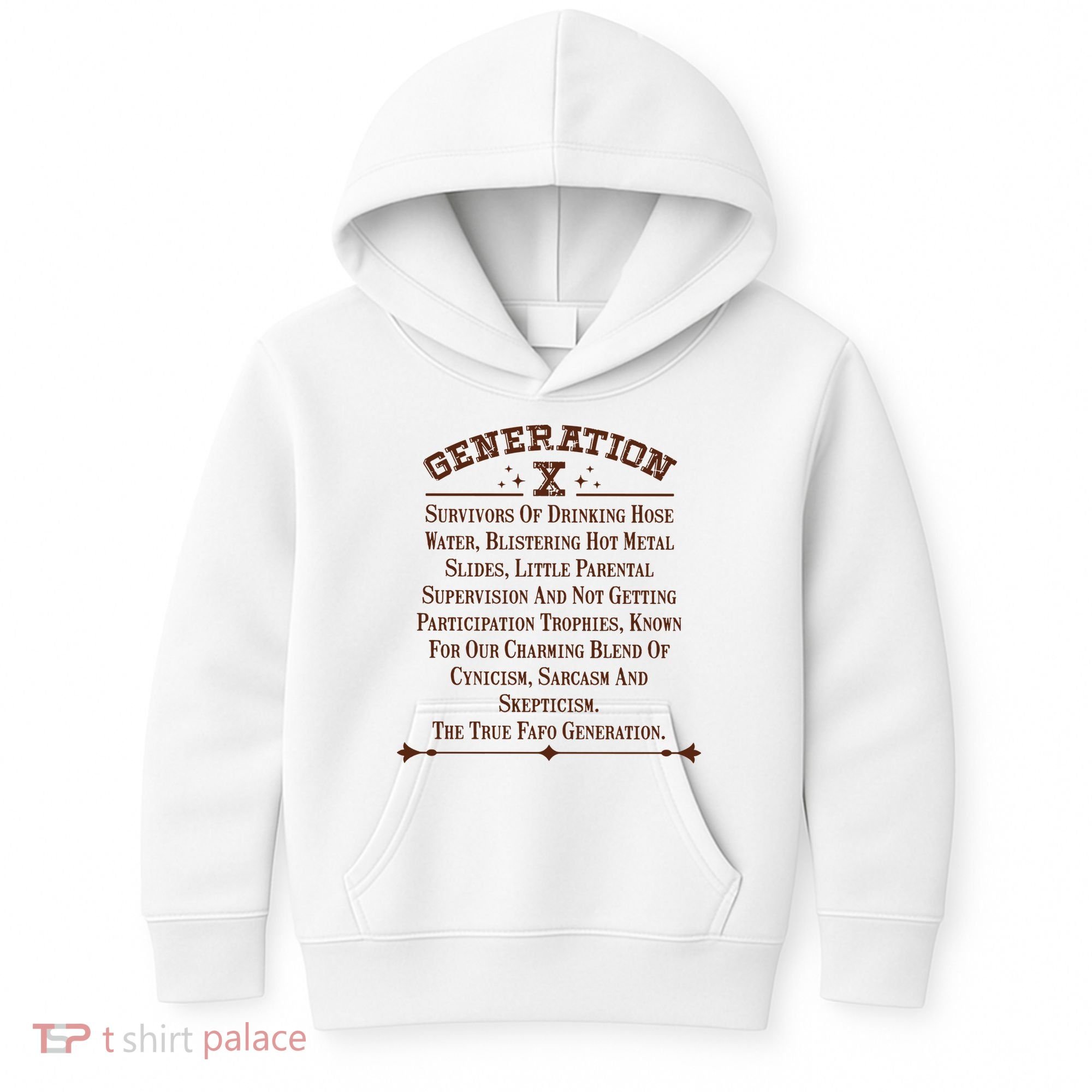 Gen X Generation X Raised On Hose Water And Neglect Nostalgia Kids Hoodie